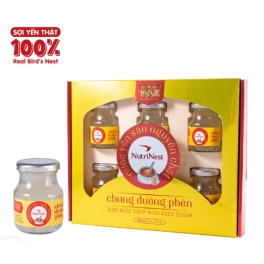 NutriNest - Nước Yến Sào Nguyên Chất Chưng Đường Phèn - Hộp quà 6 hũ * 72g