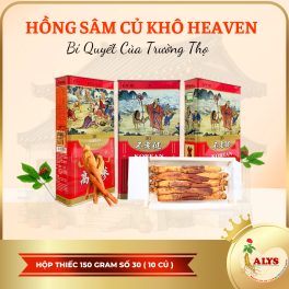 Hồng sâm củ khô HQ HEAVEN 150g – số 30 (10 củ) – Daedong