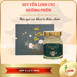 Set yến linh chi đường phèn (6 lọ x 70ml)