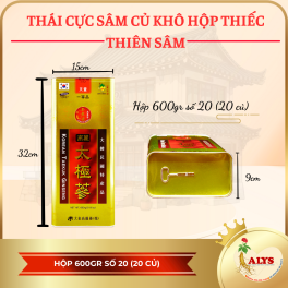 Thái cực sâm củ khô HQ (Thiên sâm) 600g – số 20 (20củ special) – Daedong
