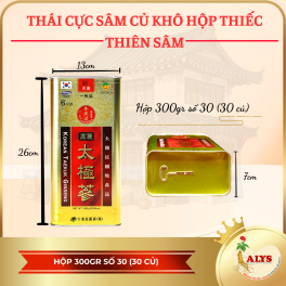 Thái cực sâm củ khô HQ (Thiên sâm) 300g – số 30 (30củ) – Daedong