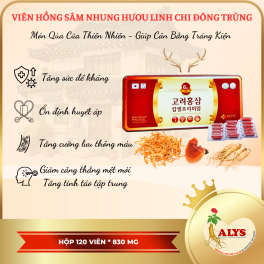Viên sâm nhung linh chi đông trùng 120 viên – Daedong