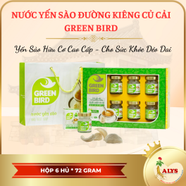 Nước Yến Sào Đường Kiêng Củ Cải GreenBird ( Hộp 6 hủ * 72gr )