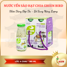 NƯỚC YẾN SÀO HẠT CHIA GREEN BIRD (Hộp 4 hũ)
