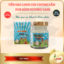 Yến sào linh chi chưng sẵn for kids hương vani (cho trẻ) (lọ x 70ml)