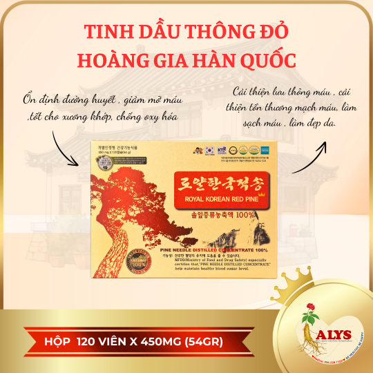 Tinh dầu thông đỏ hoàng gia Hàn Quốc 120*450mg – Royal
