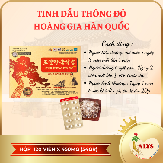 Tinh dầu thông đỏ hoàng gia Hàn Quốc 120*450mg – Royal
