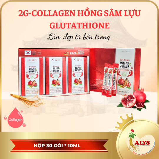 2G – Collagen Hồng sâm lựu Glutathione (10ml x 30stick) – Daedong