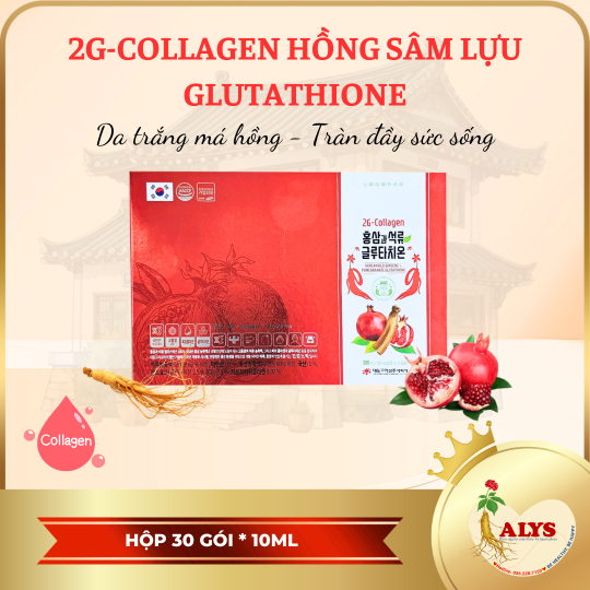 2G – Collagen Hồng sâm lựu Glutathione (10ml x 30stick) – Daedong
