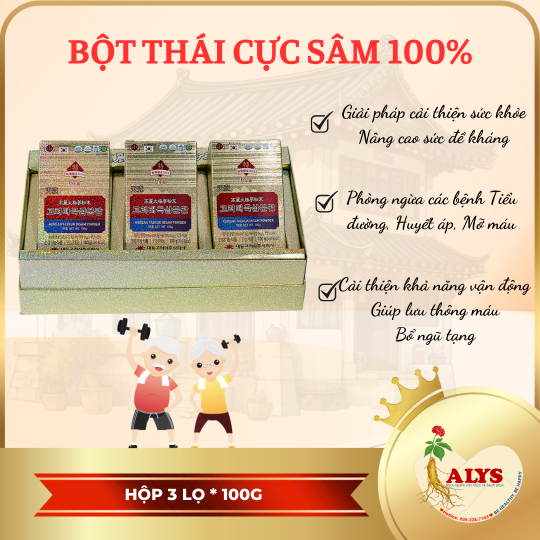 Bột thái cực sâm 100% (100g x 3)-4mg/g – Daedong