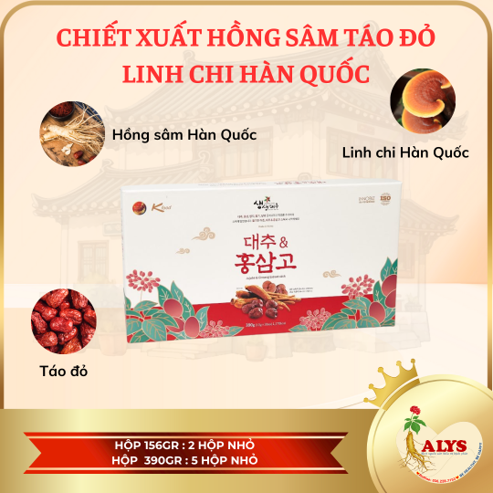 Chiết xuất hồng sâm táo đỏ linh chi Hàn Quốc