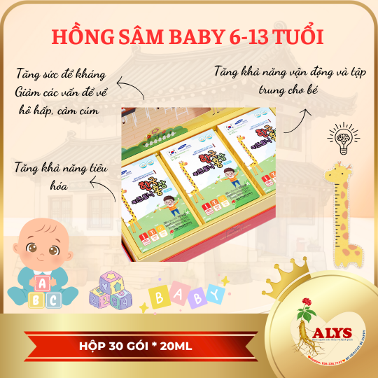 Hồng Sâm Baby Junior 6-13 year ( 20ml*30 gói) – Daedong