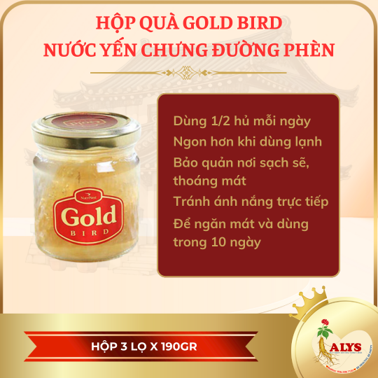 Hộp quà yến xào - Gold Bird ( set 3 hủ x 190gr )