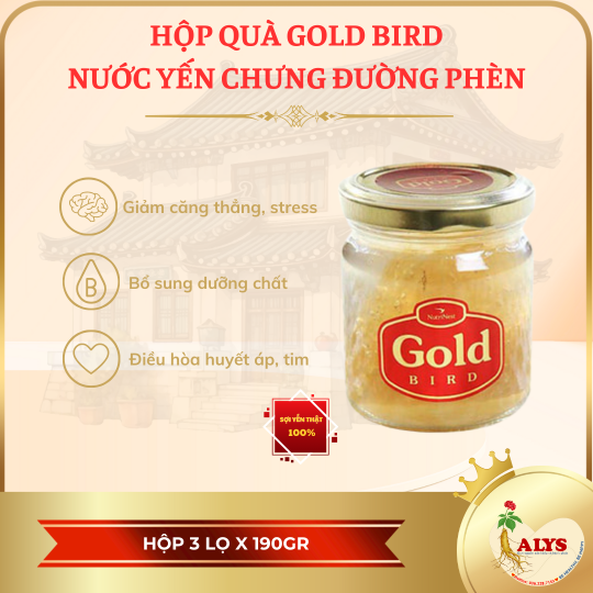 Hộp quà yến xào - Gold Bird ( set 3 hủ x 190gr )