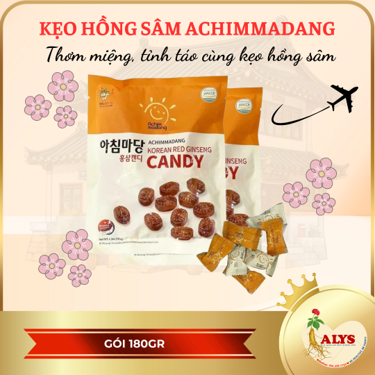 Kẹo hồng sâm (gói 180gr ) - AChimmadang 
