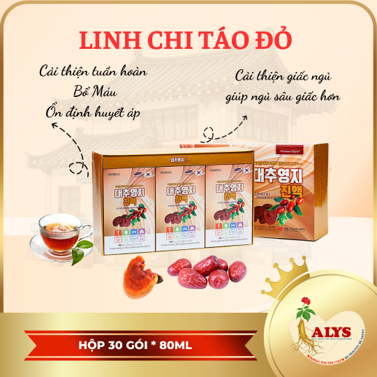Linh chi táo đỏ premium (80ml x 30g) – Daedong