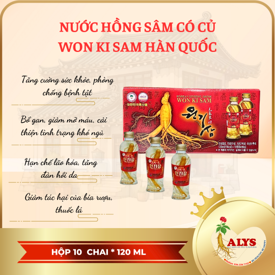 Nước hồng sâm có củ Won Ki Sam Hàn Quốc