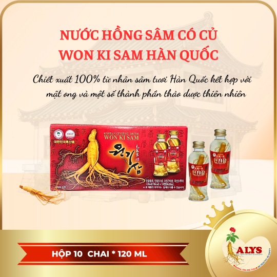 Nước hồng sâm có củ Won Ki Sam Hàn Quốc