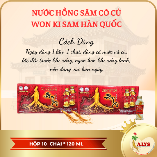 Nước hồng sâm có củ Won Ki Sam Hàn Quốc