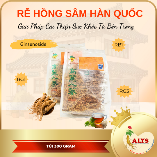 Rễ hồng sâm sấy khô 300g loại 1 – Daedong