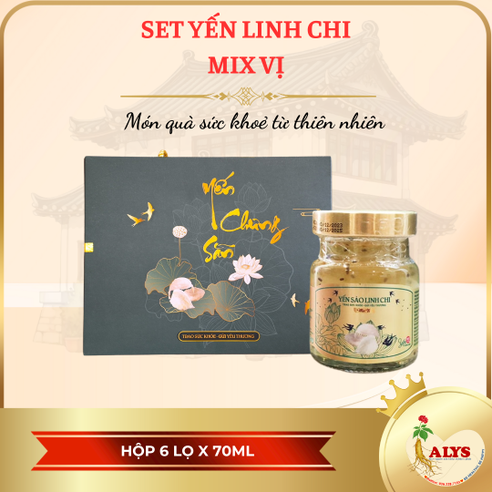 Set yến linh chi mix vị (6 lọ x 70ml)