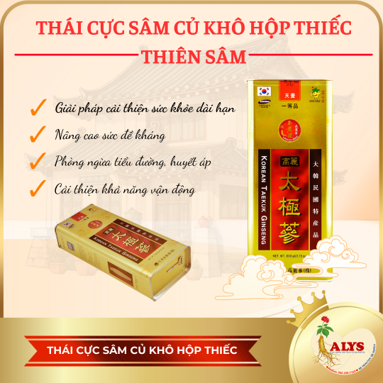 Thái cực sâm củ khô 600gram ( 30 củ ) - Daedong 