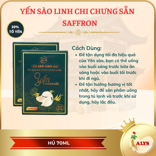 Yến sào linh chi saffron (lọ x 70ml)