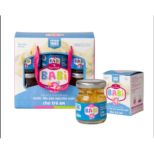 Babi - Nước Yến Sào Cho Trẻ Em Sợi Yến Thật 100% - Hũ đơn (42g)