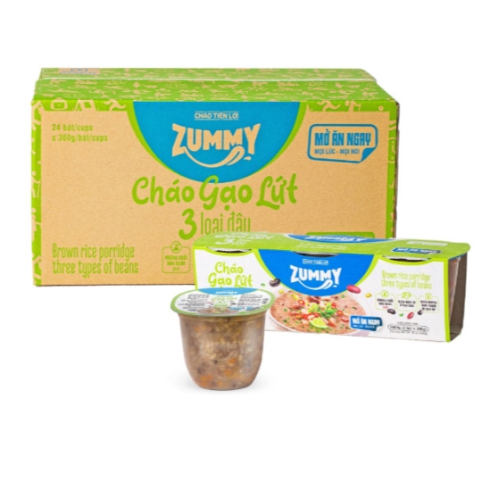 Cháo Tiện Lợi Zummy - 3 loại đậu (Pack 3)